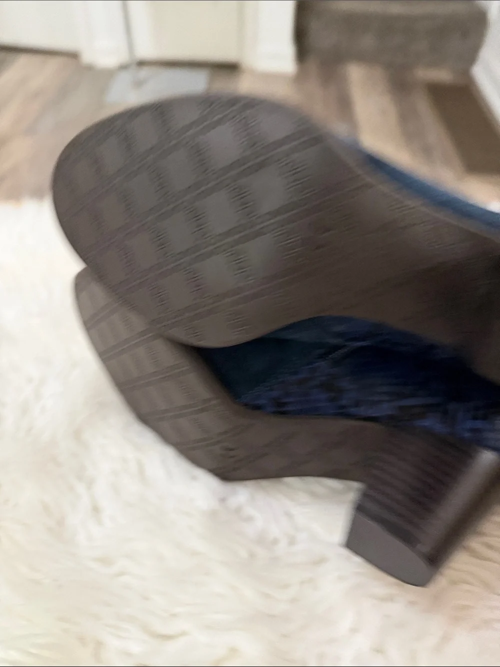 Vionic Navy Suede Ankle Booties with Side Zip Size 5 NWOT
